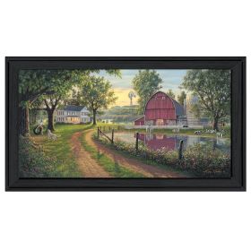 Trendy Decor 4U "The Road Home" Framed Wall Art, Modern Home Decor Framed Print for Living Room, Bedroom & Farmhouse Wall Decoration by Kim Norlien