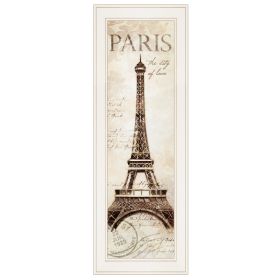 "Paris Panel" by Cloverfield & Co, Ready to Hang Framed Print, White Frame