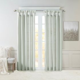 Twist Tab Lined Window Curtain Panel(Only 1 Pc Panel)