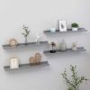 Wall Shelves 4 pcs Gray 23.6"x3.5"x1.2"