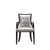 Manhattan Comfort Fifth Avenue Faux Leather Dining Armchair Cream and Walnut