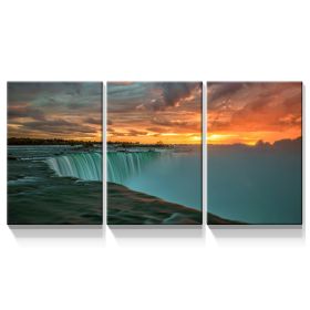 3 Panels Framed Great Fall Canvas Wall Art Decor,3 Pieces Mordern Canvas Decoration Painting for Office,Dining room,Living room, Bedroom Decor-Ready t