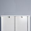 Over-the-Toilet Storage Cabinet; Space-Saving Bathroom Cabinet; with Adjustable Shelves and A Barn Door 27.16 x 9.06 x 67 inch