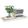 Floating Wall Shelves 4 pcs Oak and White 23.6"x9.3"x1.5" MDF