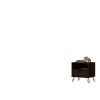 Manhattan Comfort Rockefeller 1.0 Mid-Century- Modern Nightstand with 1-Drawer in Brown