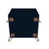 Manhattan Comfort Rockefeller 2.0 Mid-Century Modern 2-Drawer Nightstand in Midnight Blue