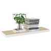 Floating Wall Shelves 4 pcs Oak and White 31.5"x9.3"x1.5" MDF