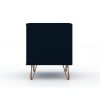 Manhattan Comfort Rockefeller 2.0 Mid-Century Modern 2-Drawer Nightstand in Midnight Blue