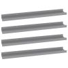 Wall Shelves 4 pcs Gray 23.6"x3.5"x1.2"