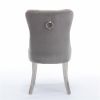 Furniture, Collection Modern, High-end Tufted Solid Wood Contemporary Velvet Upholstered Dining Chair with Chrome Stainless Steel Plating Legs,Nailhea