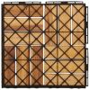 Decking Tiles 10 pcs 11.8"x11.8" Solid Wood Teak