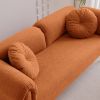 68.5" Modern Lamb Wool Sofa With Decorative Throw Pillows for Small Spaces