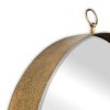 24"x28" Gold Round Mirror, Circle Mirror with Iron Frame for Living Room Bedroom Vanity Entryway Hallway