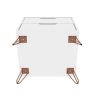 Manhattan Comfort Rockefeller 2.0 Mid-Century Modern 2-Drawer Nightstand in White