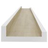 Wall Shelves 4 pcs White and Sonoma Oak 31.5"x3.5"x1.2"