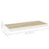 Floating Wall Shelves 4 pcs Oak and White 23.6"x9.3"x1.5" MDF