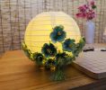 Cute Fabric Flower Paper Lantern Small Decorative Lantern Handhold Hanging Festival D√©cor, Green