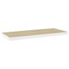 Floating Wall Shelves 4 pcs Oak and White 31.5"x9.3"x1.5" MDF