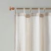 Faux Linen Tab Top Fleece Lined Curtain Panel(Only 1 Pc Panel)