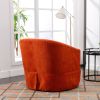 360-degree Swivel Accent Armchair Linen Blend Orange