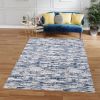 Milano Washable Nautical Navy Blue Woven Area Rug