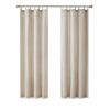 Faux Linen Tab Top Fleece Lined Curtain Panel(Only 1 Pc Panel)