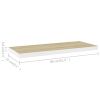 Floating Wall Shelves 4 pcs Oak and White 31.5"x9.3"x1.5" MDF