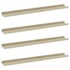 Wall Shelves 4 pcs White and Sonoma Oak 31.5"x3.5"x1.2"