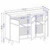 Manhattan Comfort Bradley 53.54 Buffet Stand with 4 Shelves in Off White