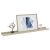 Wall Shelves 4 pcs White and Sonoma Oak 31.5"x3.5"x1.2"