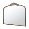 40" x 31" Classic Design Gold Arch Mirror and Baroque Inspired Frame for Living Room Bathrrom Enterway Console