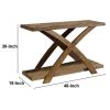 Transitional 1pc Sofa Table Occasional Tables Plank Style Top Antique Light Oak Open Bottom Shelf