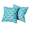 16.54" x 16.54" Set of 2 Patio Geometric Patterned Throw Pillows