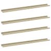 Wall Shelves 4 pcs White and Sonoma Oak 39.4"x3.5"x1.2"