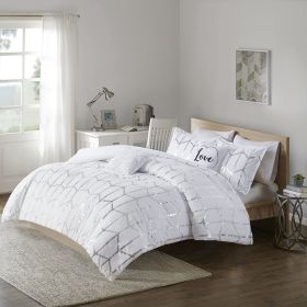 Metallic Printed Comforter Set (Color: as Pic)