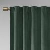 Room Darkening Poly Velvet Rod Pocket/Back Tab Curtain Panel Pair(2 Pcs Window Panels)