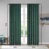 Room Darkening Poly Velvet Rod Pocket/Back Tab Curtain Panel Pair(2 Pcs Window Panels)