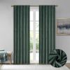 Room Darkening Poly Velvet Rod Pocket/Back Tab Curtain Panel Pair(2 Pcs Window Panels)