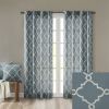 Fretwork Print Grommet Top Window Curtain Panel(Only 1 Pc Panel)