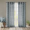 Fretwork Print Grommet Top Window Curtain Panel(Only 1 Pc Panel)